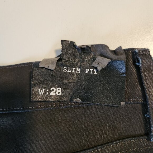 Joe’s Jeans Harley Skinny Mid-Rise Black Wax Coated Jeans Size 28 NEW NWT - Picture 10 of 16